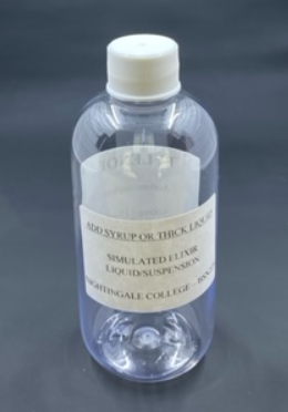 BSN 225-Elixir/Suspension Bottle W/Lid and Labels (DRY)